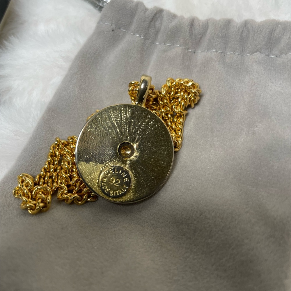 CELINE gold plated necklace and pendant with crystals
PRELOVED - Picture 3 of 3
